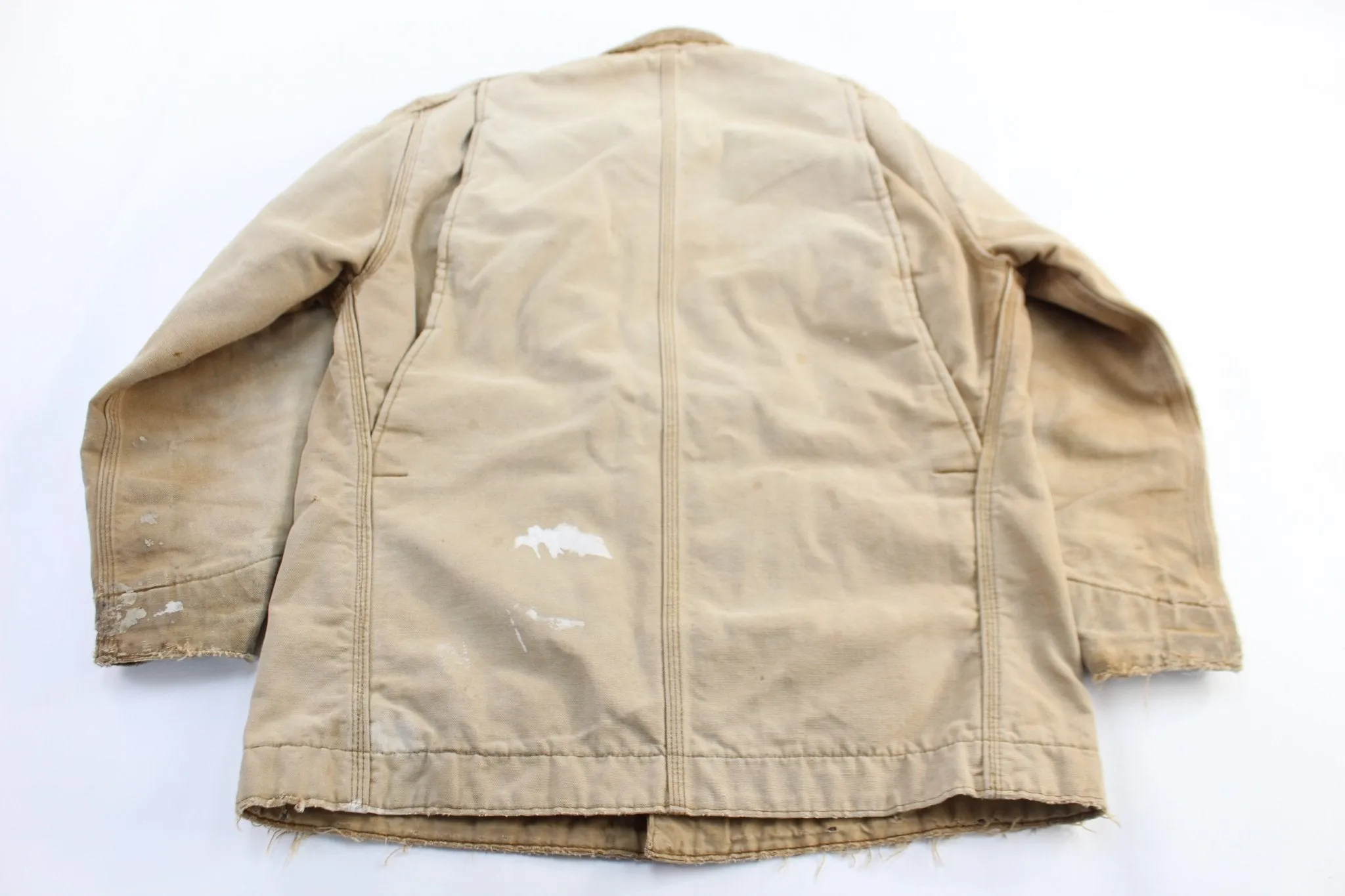 70's Carhartt Logo Patch Tan Chore Jacket