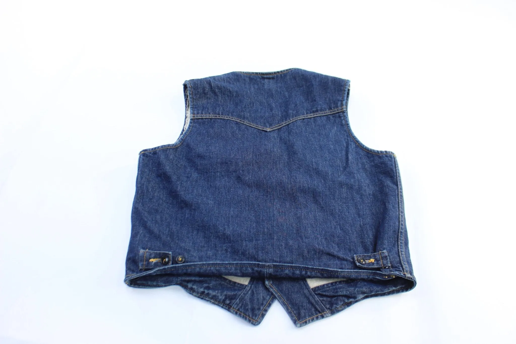 70's Lee Storm Rider Denim Sherpa Lined Vest