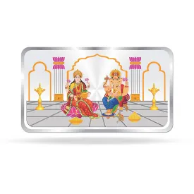 999 Lakshmi Ganesha Pure Silver 50 Grams Bar ( Design 1)
