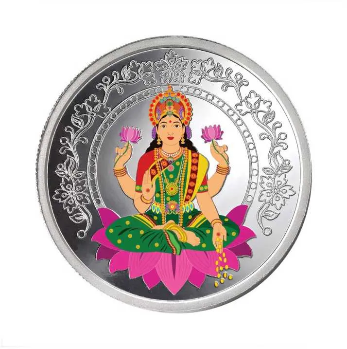 999 Lakshmi Pure Silver Coin (Design 5)