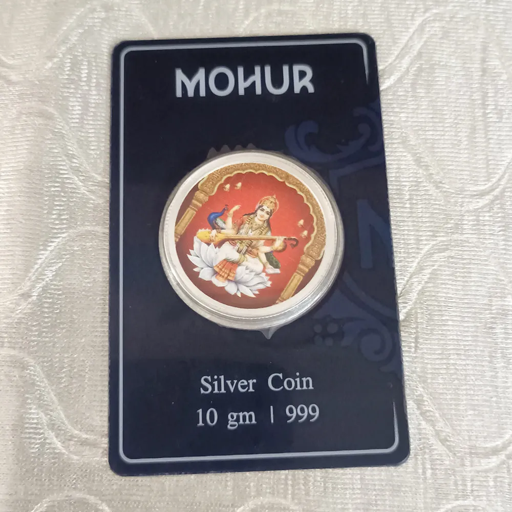 999 Pure Silver Sarasvati Coin ( Design 13)