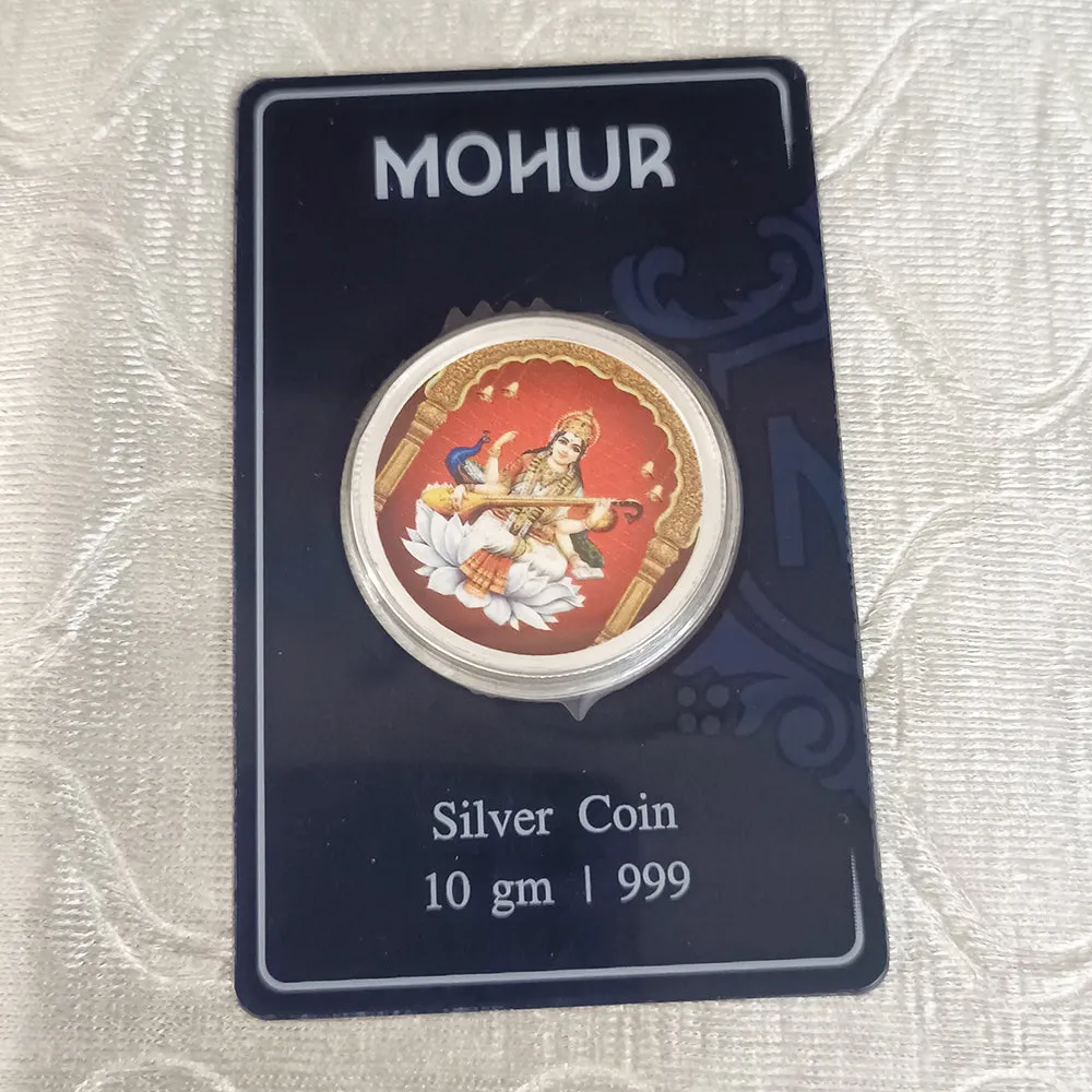 999 Pure Silver Sarasvati Coin ( Design 13)