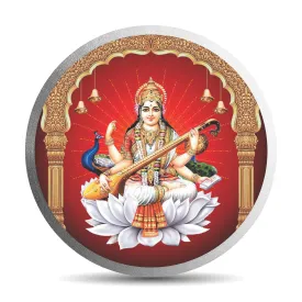 999 Pure Silver Sarasvati Coin ( Design 13)