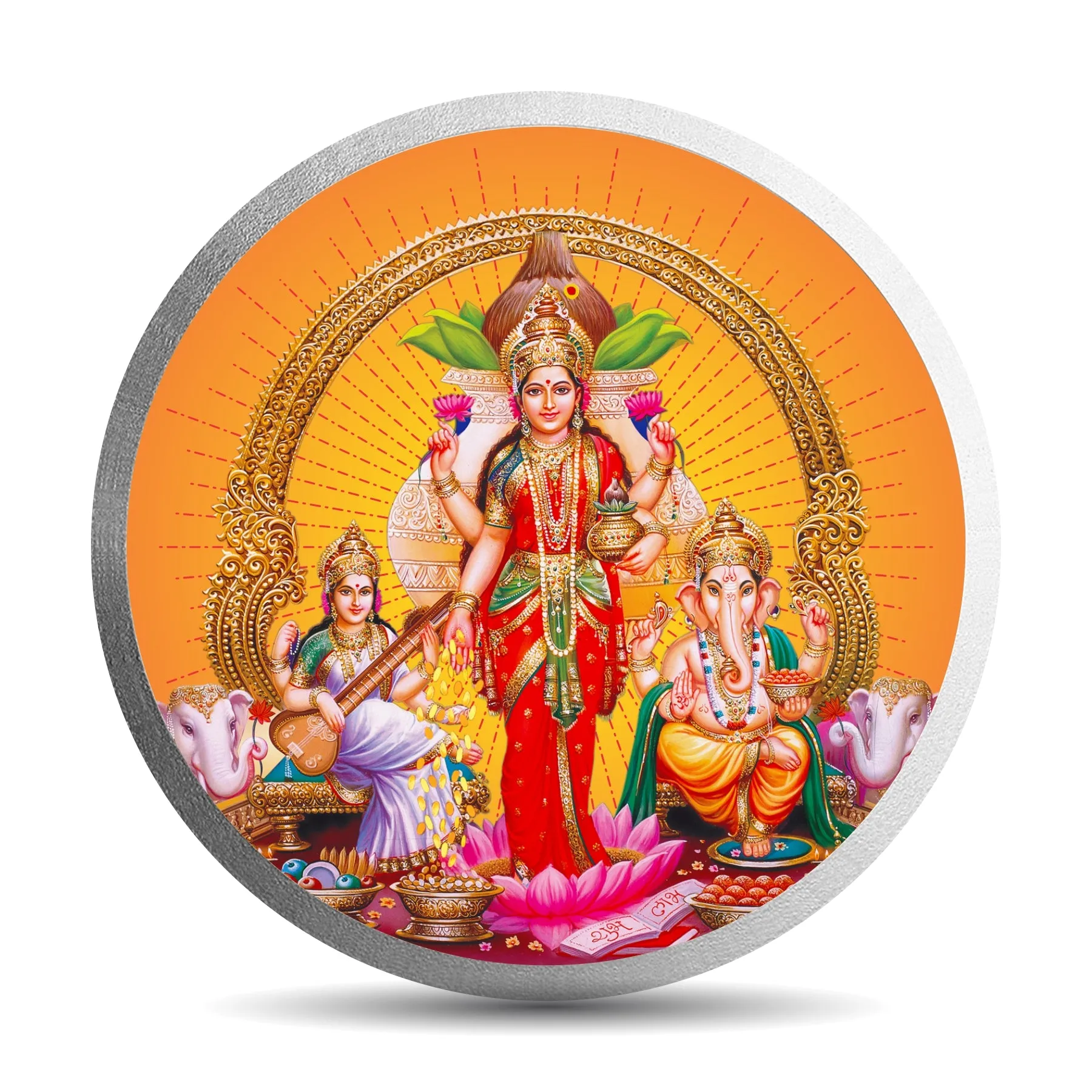 999 Pure Silver Trimurti 10 Grams Coin ( Design 12)