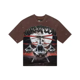 Air Strike T-Shirt (Brown Wash) - GAIRSTRKTEEBRNWSH