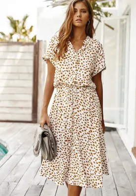 Amber Printed V-Neck Dress