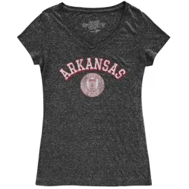 Arkansas Women's Short Sleeve V-Neck Vintage Tee