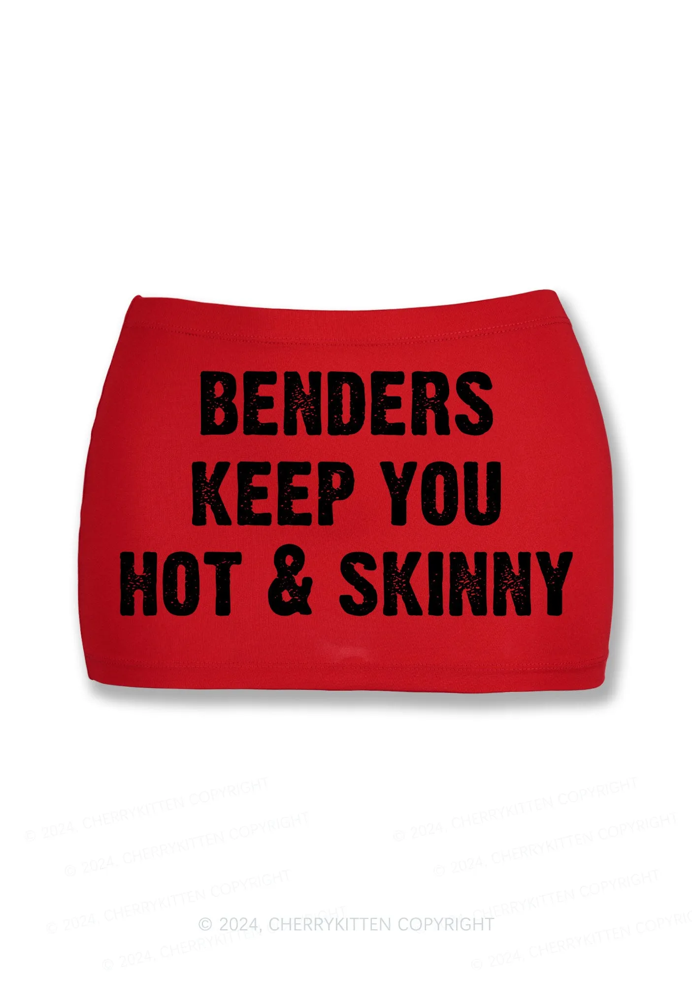 Benders Keep You Hot Y2K Mini Hip Skirt Cherrykitten