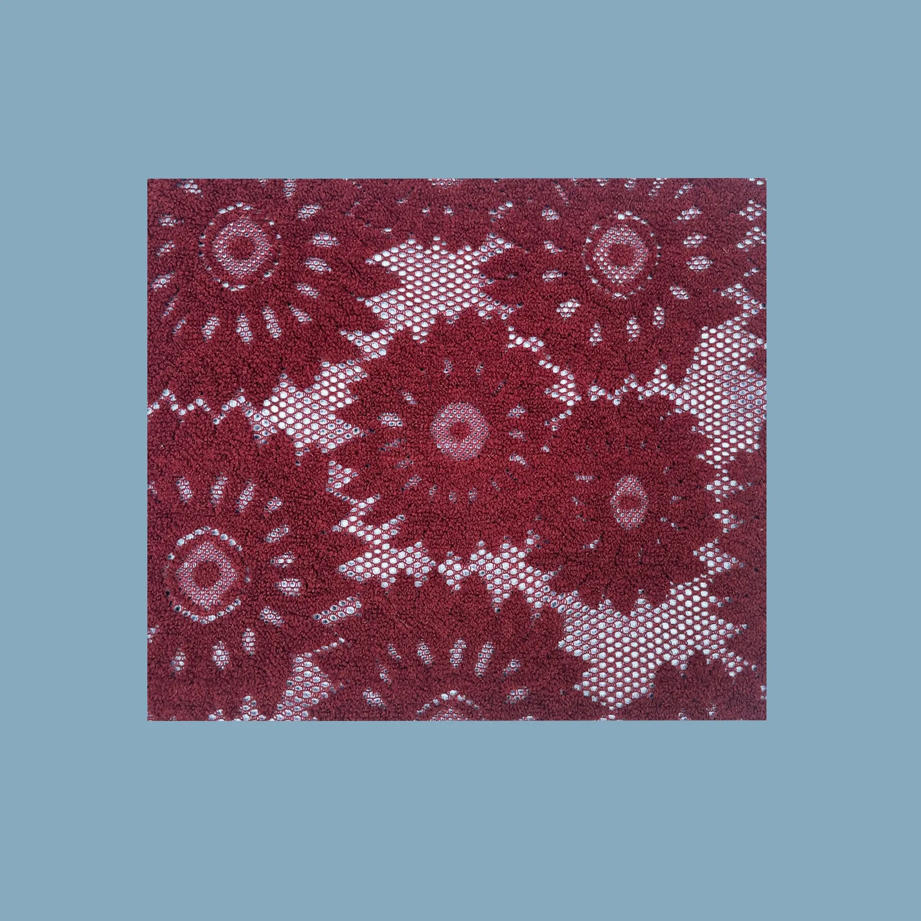 Burgundy Crochet Lace Flowers Patch & Repair Kit