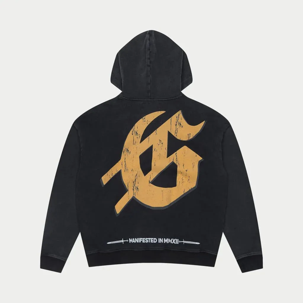 Chrome Liberty Zip Hoodie (Black Wash) - GCHLBZIPHDDBWSH