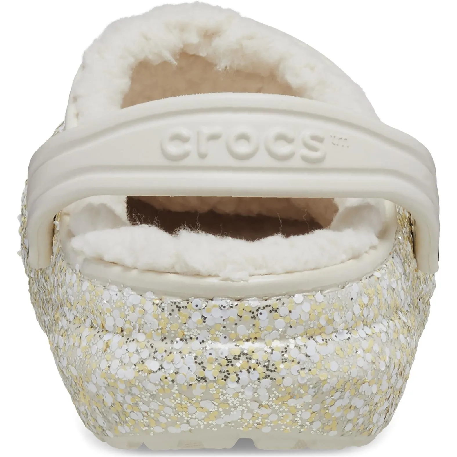 Crocs Kids' Classic Glitter Lined Clog Sandals