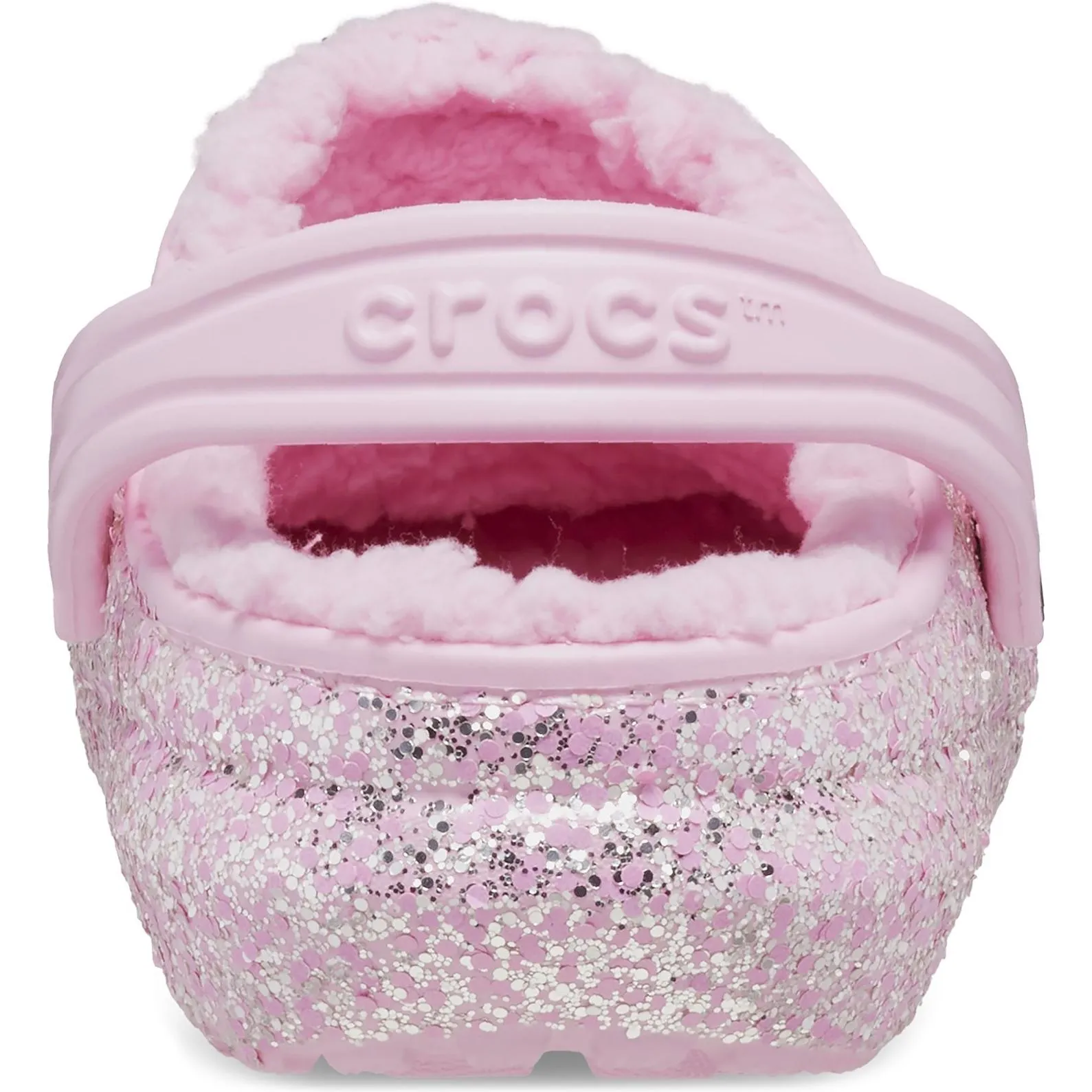 Crocs Kids' Classic Glitter Lined Clog Sandals