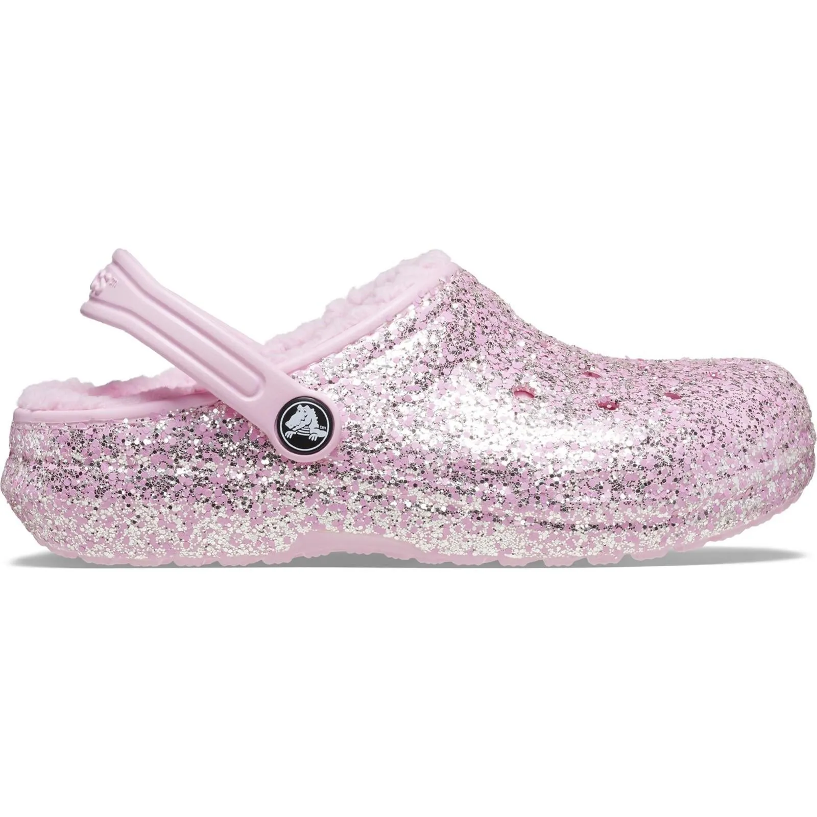 Crocs Kids' Classic Glitter Lined Clog Sandals