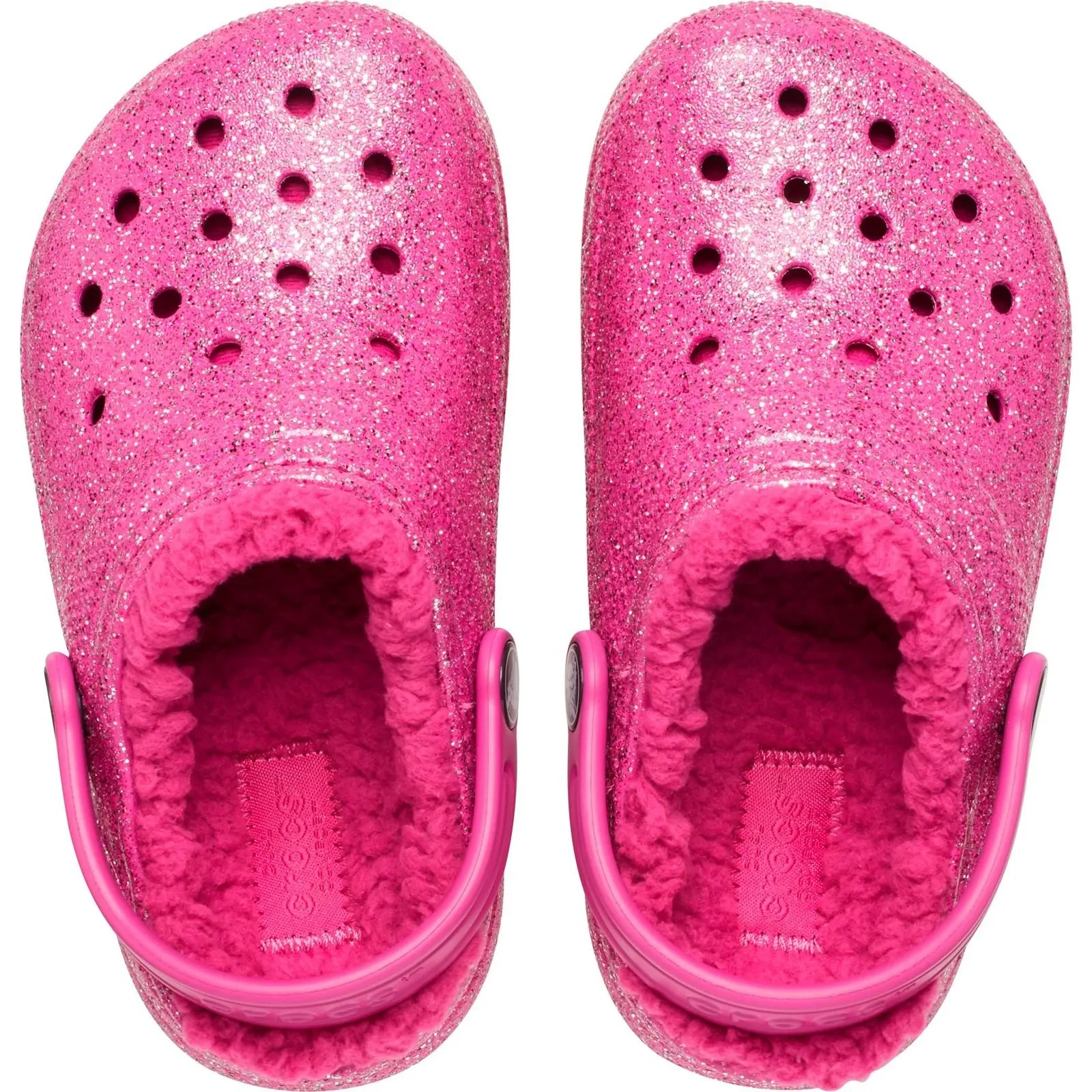 Crocs Kids' Classic Glitter Lined Clog Sandals