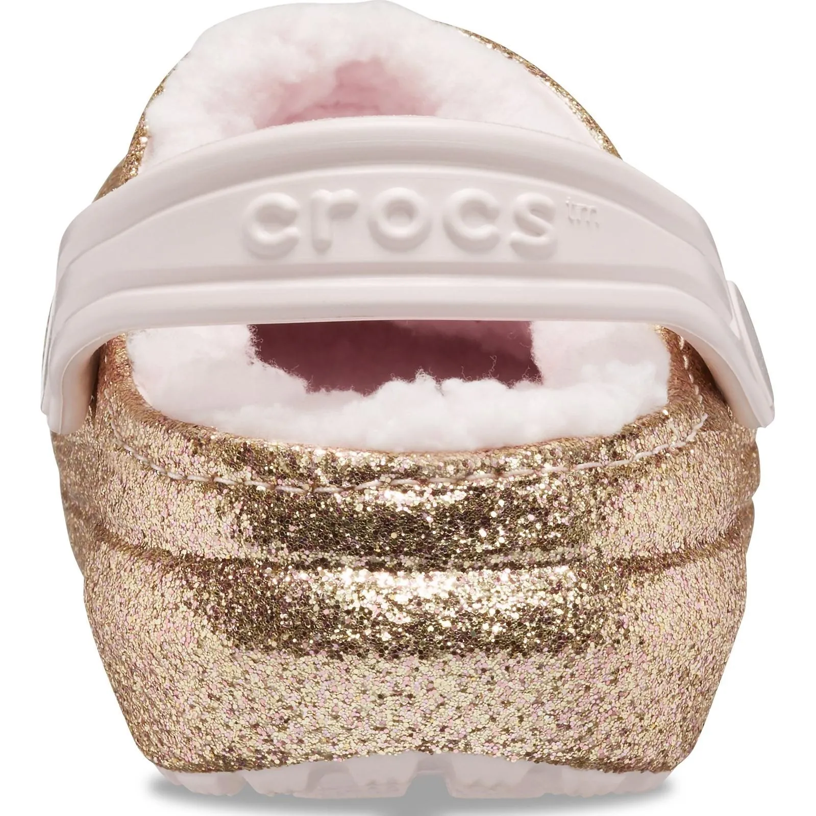 Crocs Kids' Classic Glitter Lined Clog Sandals