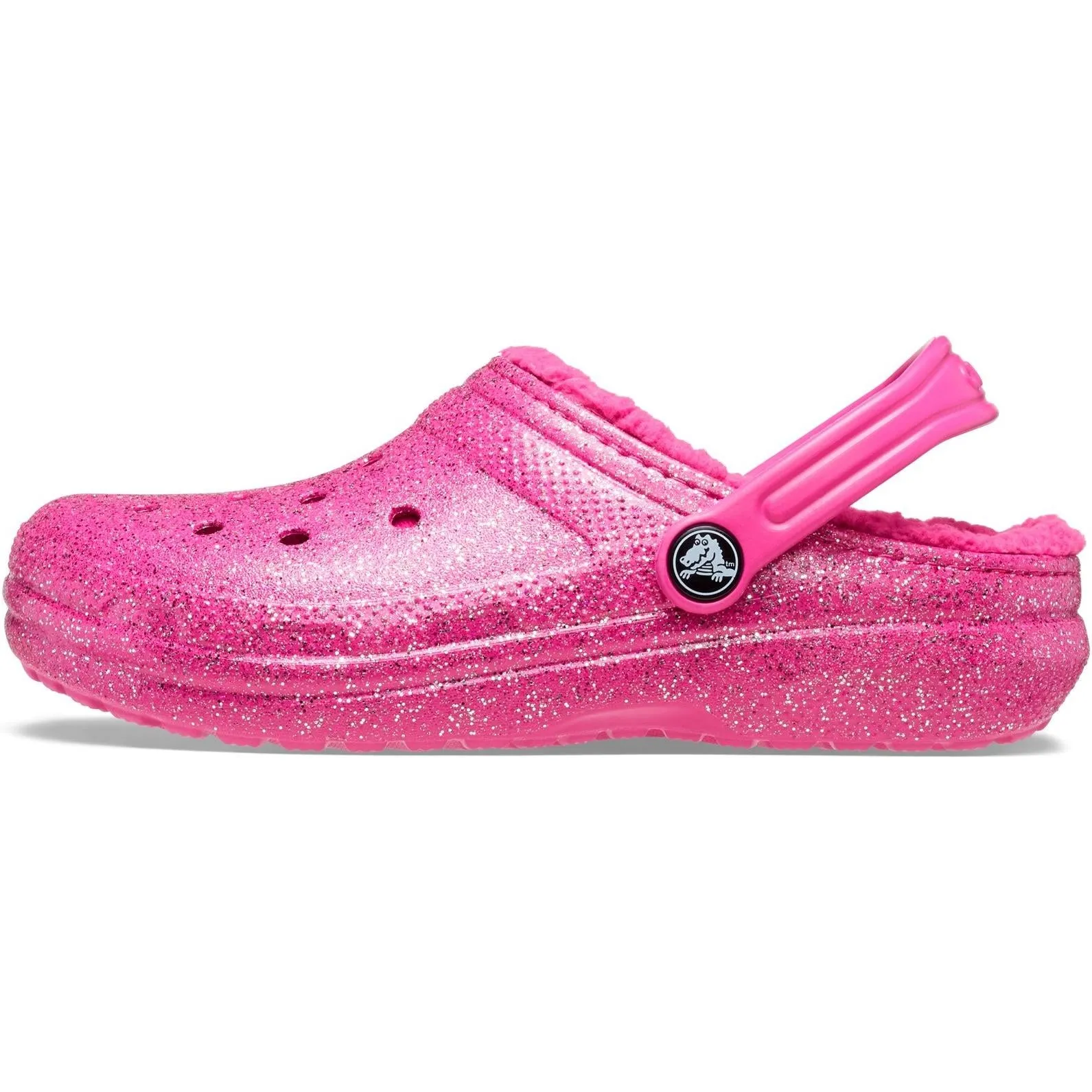 Crocs Kids' Classic Glitter Lined Clog Sandals