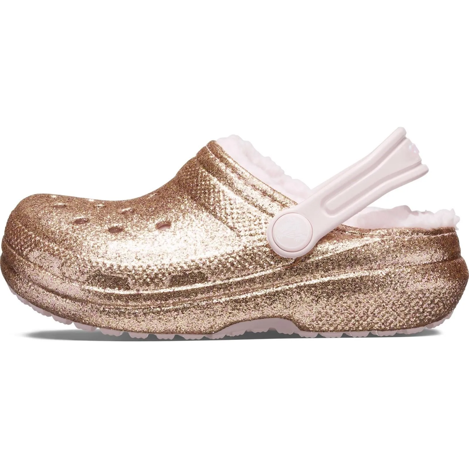 Crocs Kids' Classic Glitter Lined Clog Sandals