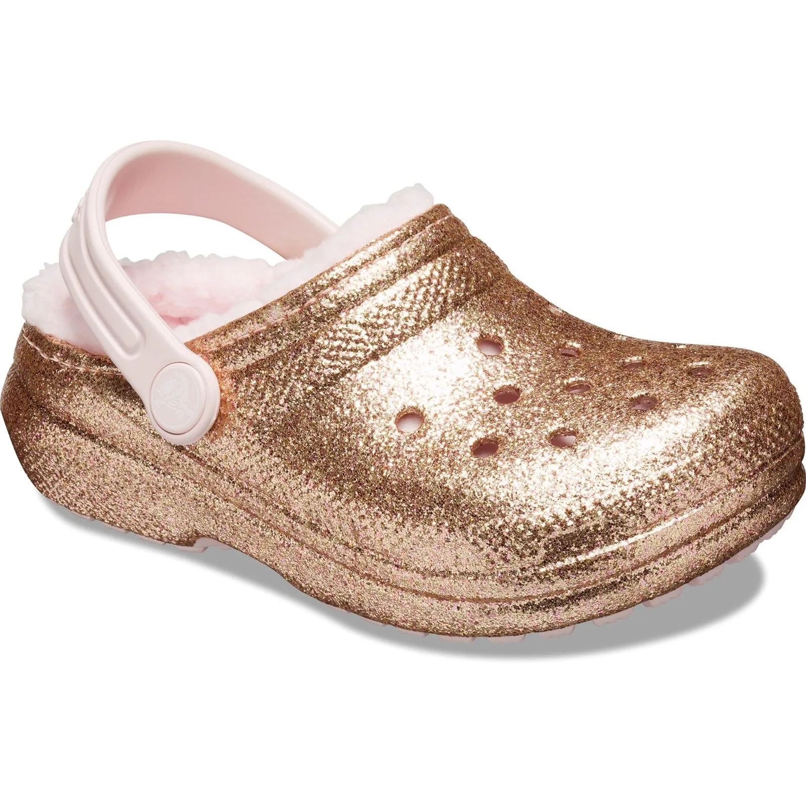 Crocs Kids' Classic Glitter Lined Clog Sandals