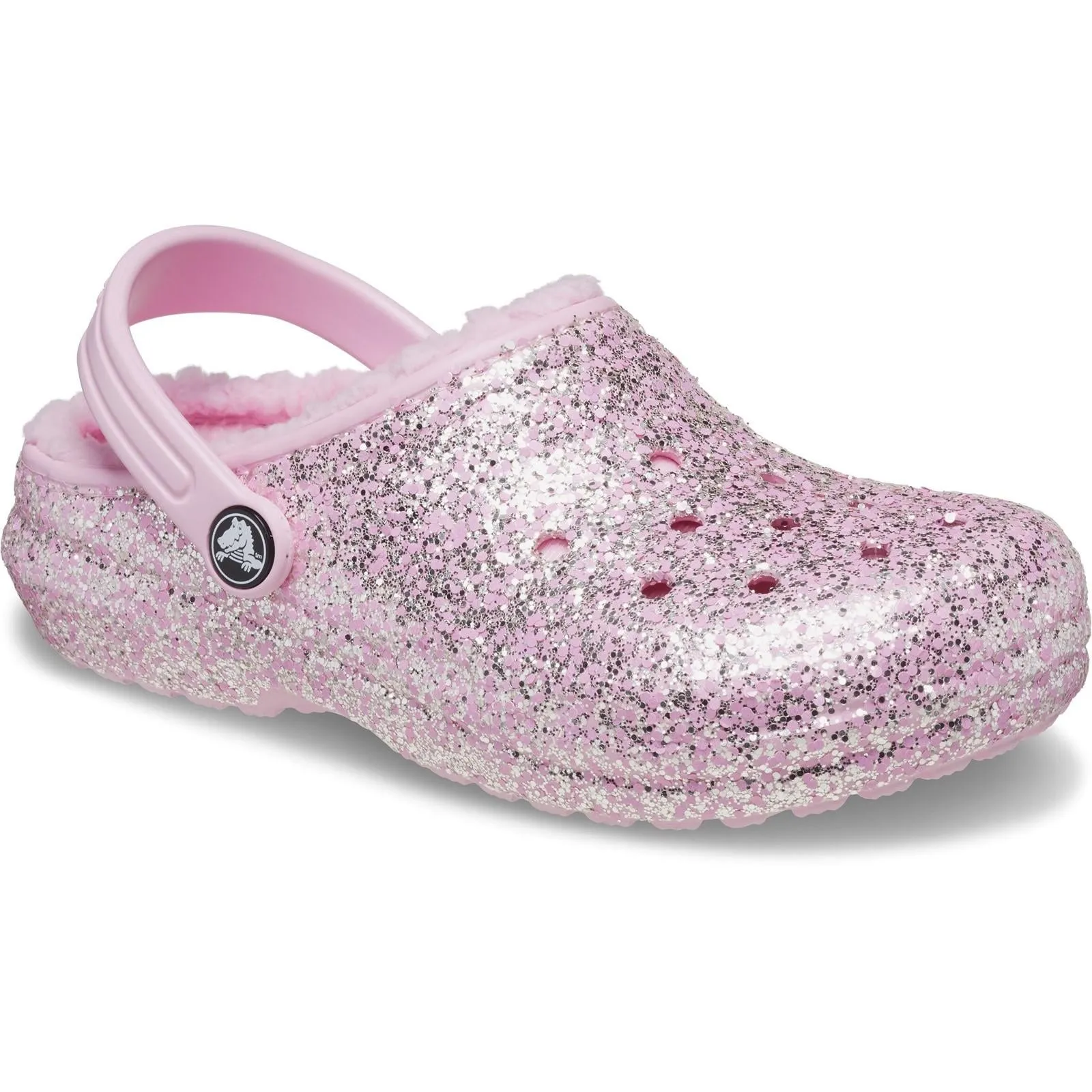 Crocs Kids' Classic Glitter Lined Clog Sandals