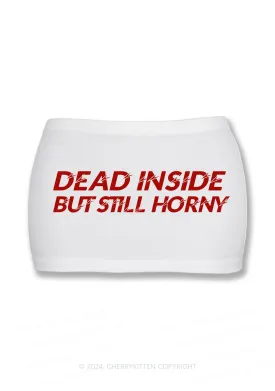 Dead Inside Y2K Mini Hip Skirt Cherrykitten