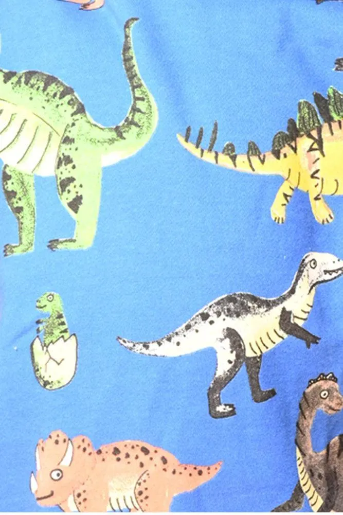 DINOSAUR FLEECE HOODIE SWEATSHIRT - BLUE