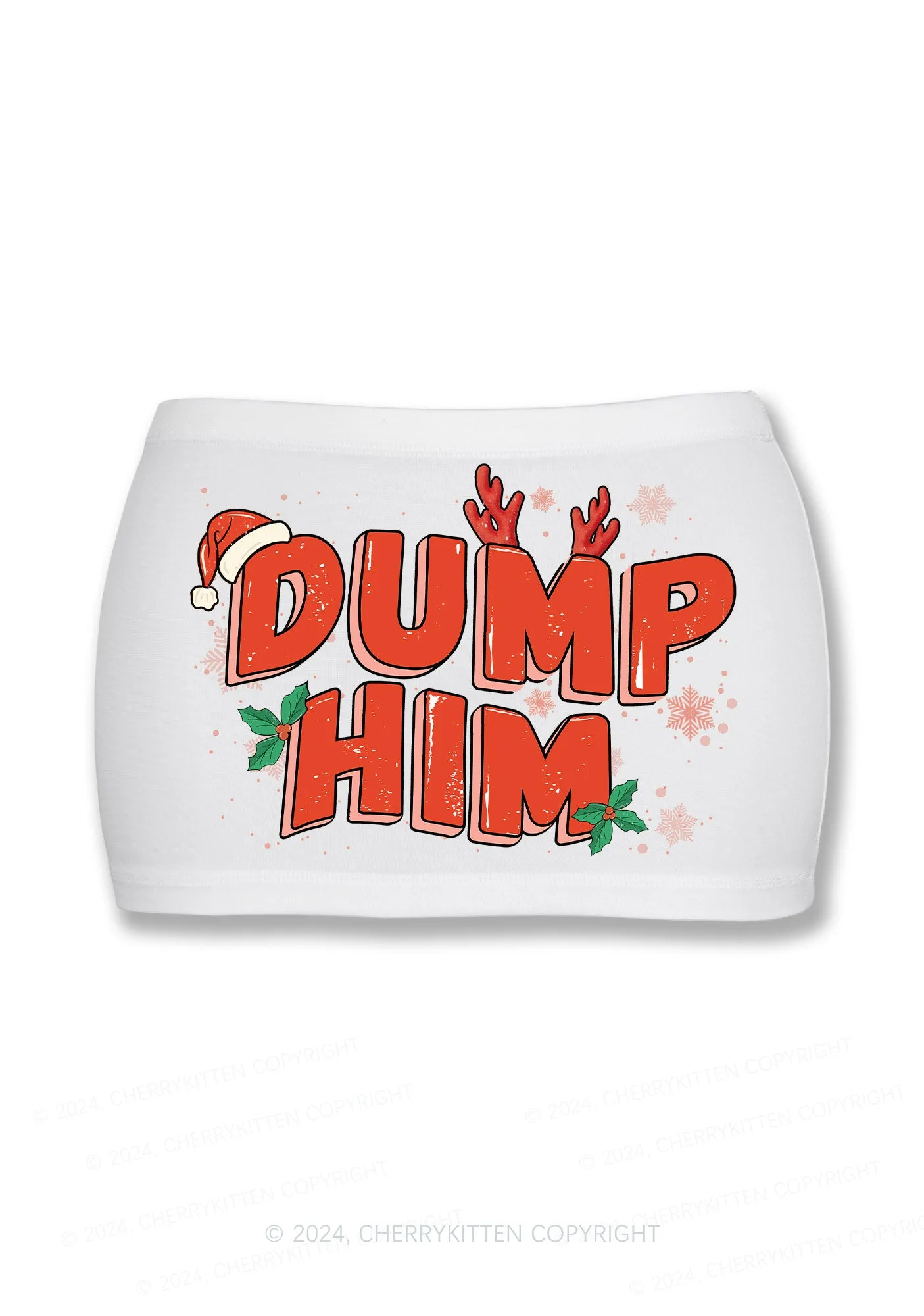 Dump Him Christmas Y2K Mini Hip Skirt Cherrykitten