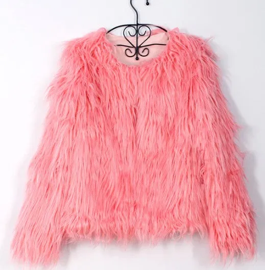 Fluffy Faux Fur Coat