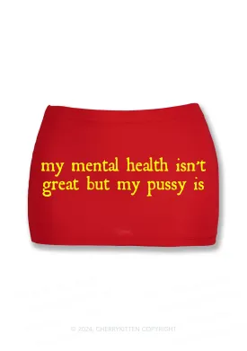 Great Mental Health Y2K Mini Hip Skirt Cherrykitten