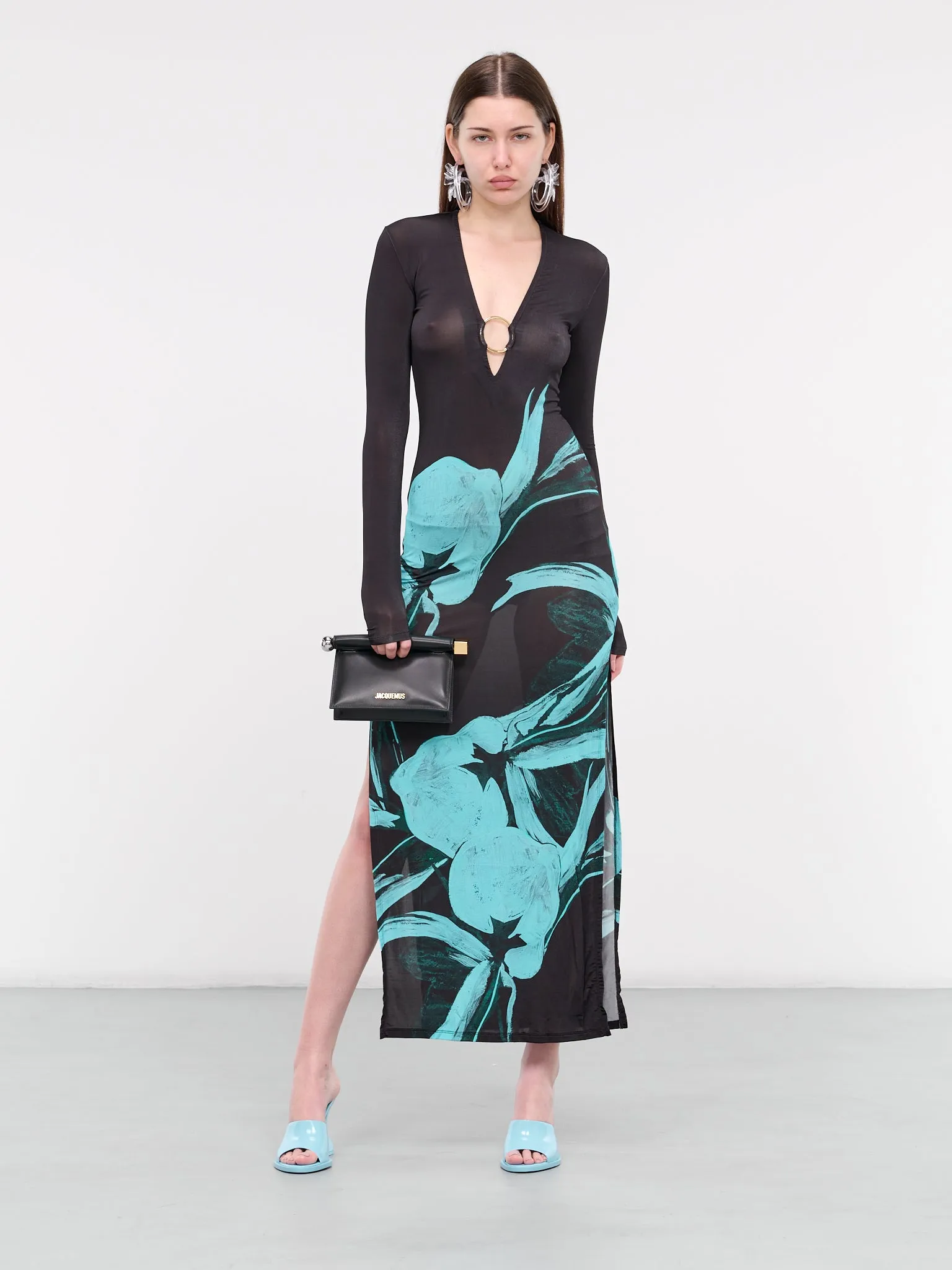 Helios Maxi Dress (114115-5042-TURQUOISE-FLOWER)