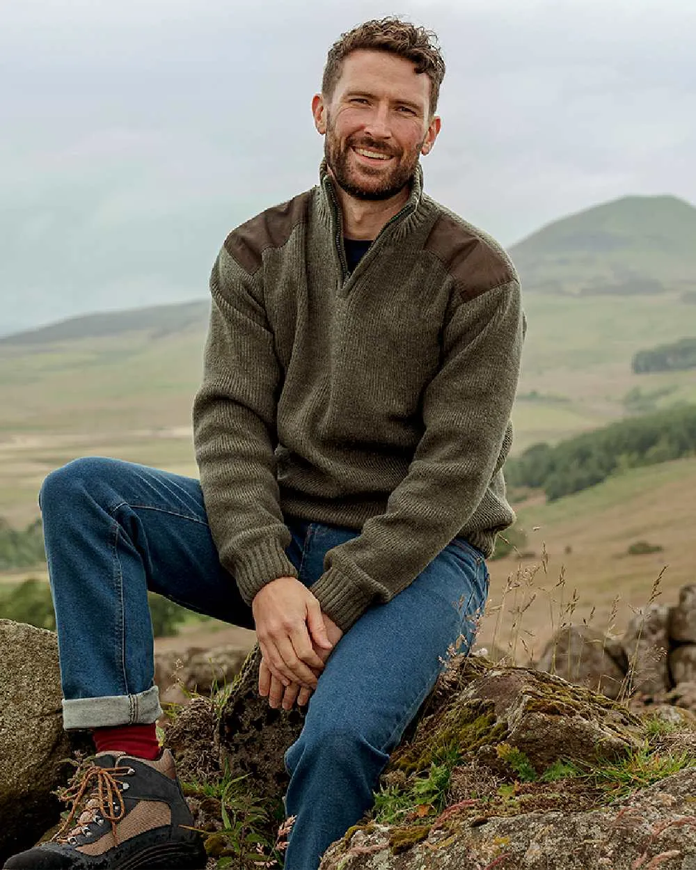 Hoggs of Fife Hebrides II Quarter Zip Windproof Pullover