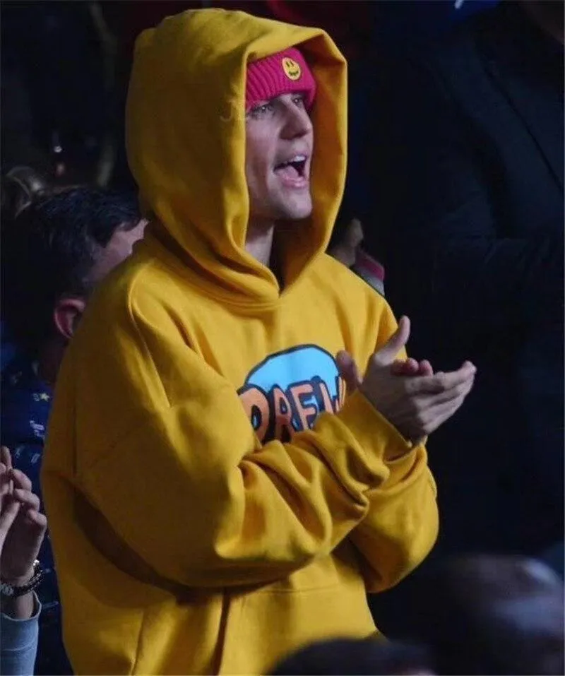 Justin Bieber Drew House Printed Hooded Sweatshirts Hoodie Men