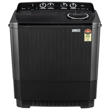 LG P8535SLMZ 8.5Kg Semi Automatic Top Load Washing Machine, Roller Jet Pulsator   Soak, Full Black