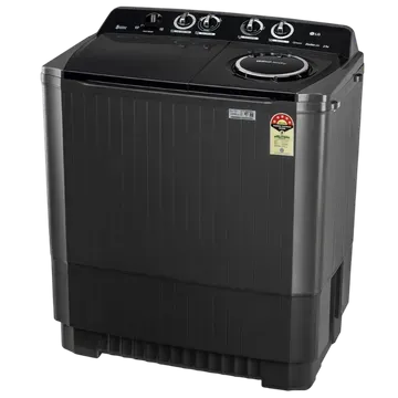 LG P8535SLMZ 8.5Kg Semi Automatic Top Load Washing Machine, Roller Jet Pulsator   Soak, Full Black