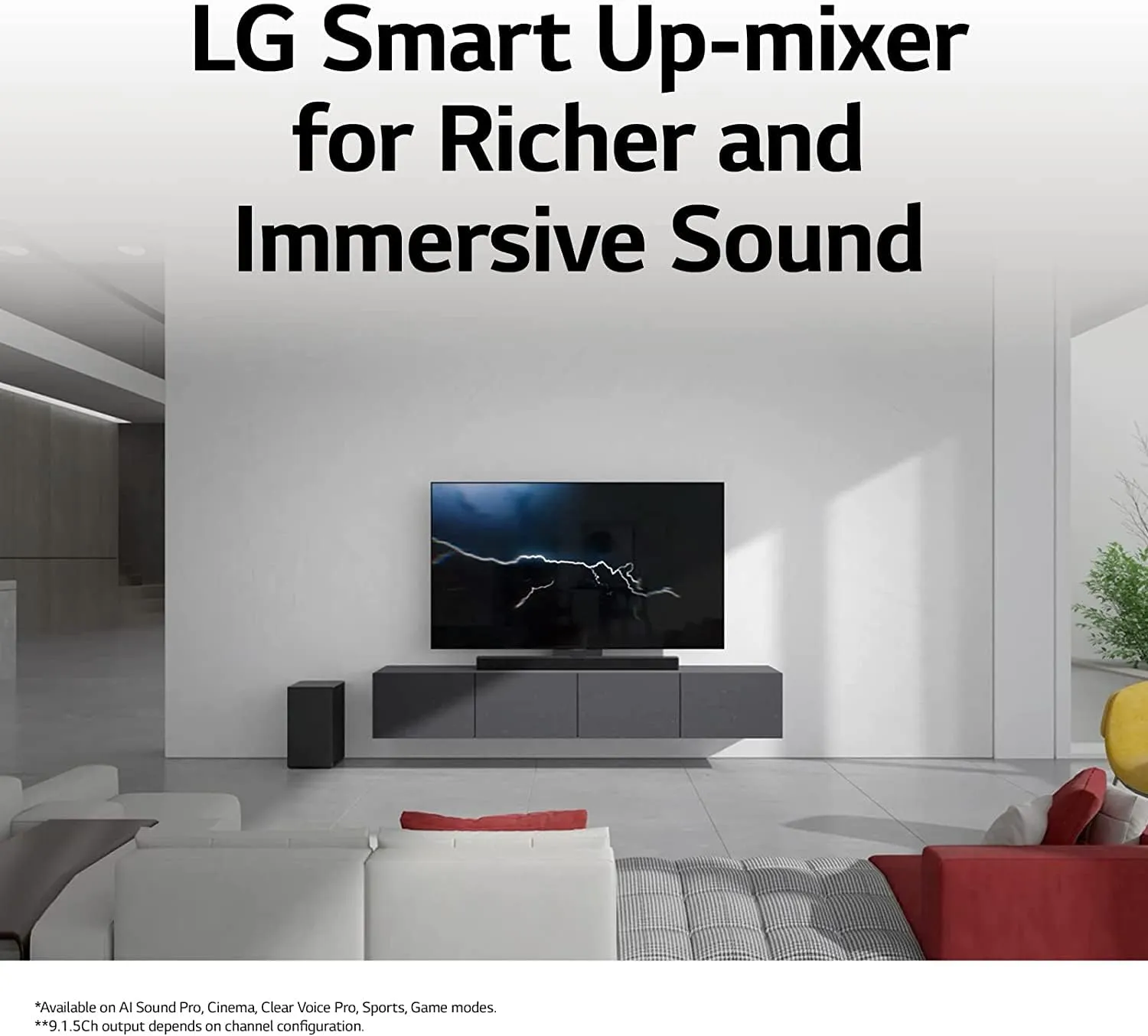 LG Sound Bar Sc9S, 3.1.3 Ch, 400W, Dolby Atmos Soundbar, Black