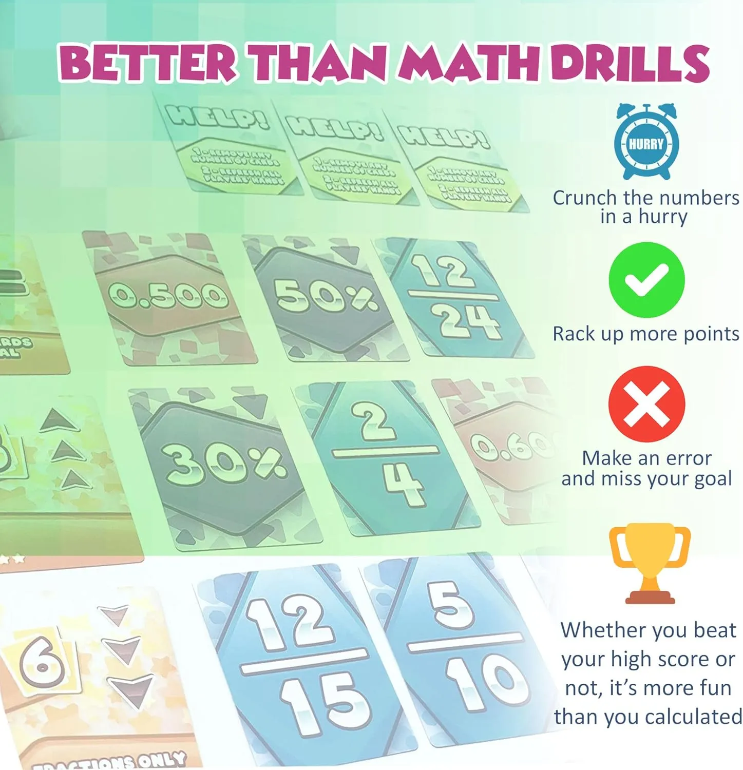 Math Rush 3: Fractions, Decimals & Percentages | A Cooperative Time-Based Educational Math Flash Card |STEM Game to Master Mental Math Skills