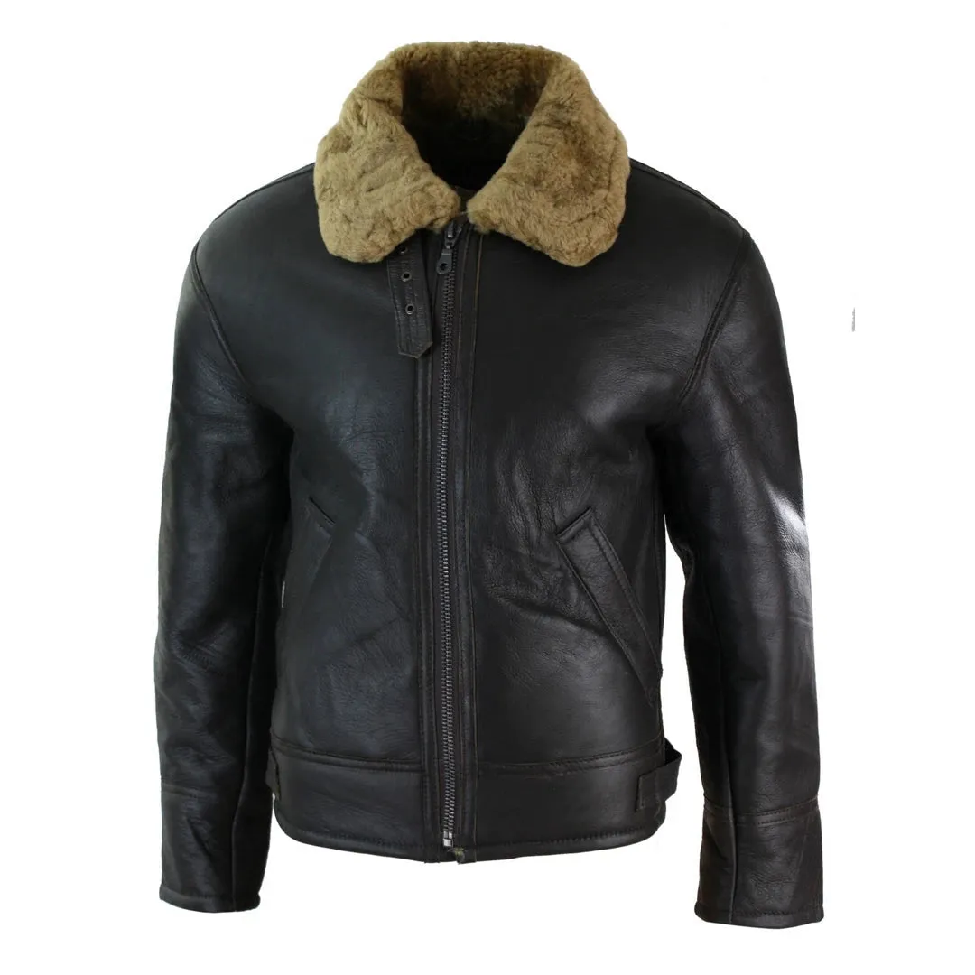 Men's Sherling Sheepskin Original B3 Pilot Winter Jacket