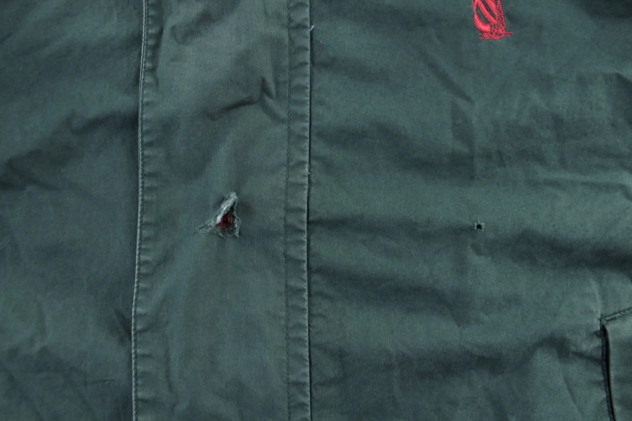 Nautica Embroidered Logo Green Reversible Zip Up Jacket