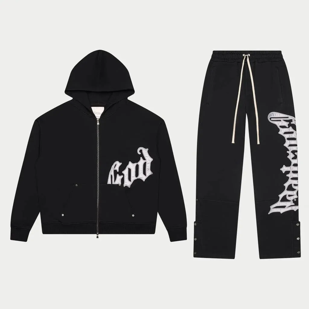 OG Logo Sweatsuit V2 (Black/Silver) - GOGLSWTV2BLKSL