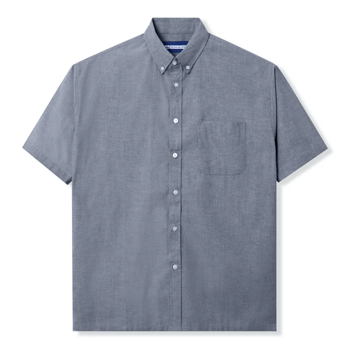 Parisian Oxford Short Sleeve Shirt - Navy