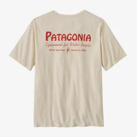 PATAGONIA M'S WATER PEOPLE ORGANIC POCKET T-SHIRT - WATER PEOPLE BANNER: UNDYED NATURAL