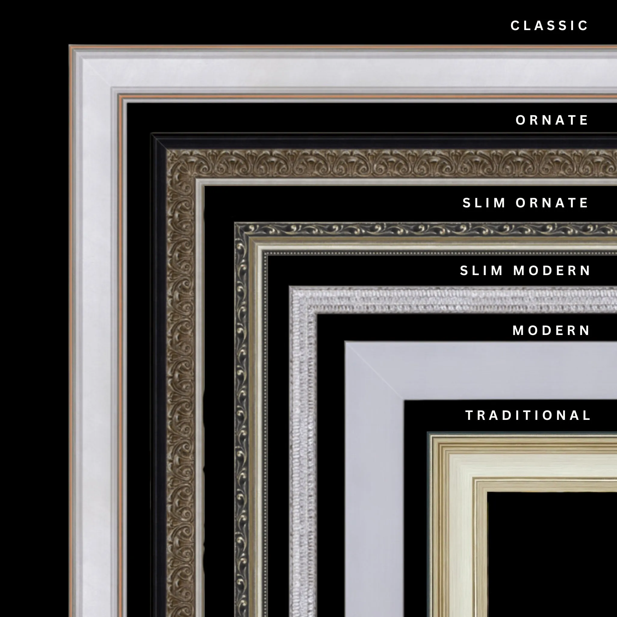 Silver 38x26 Picture Frame Ornate Traditional Classic Antique