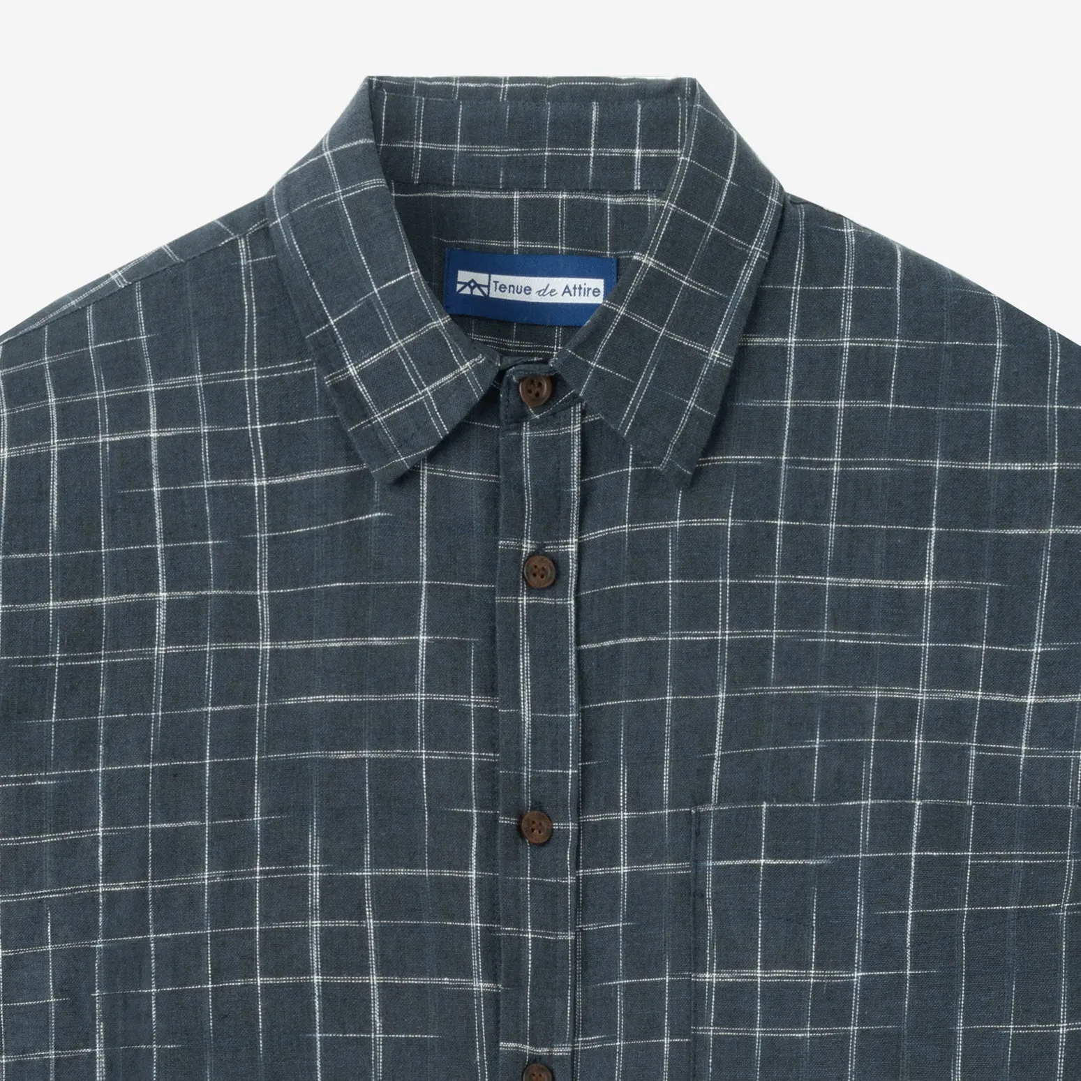 Summer Classic Long Sleeve Shirt - Navy Blue Square