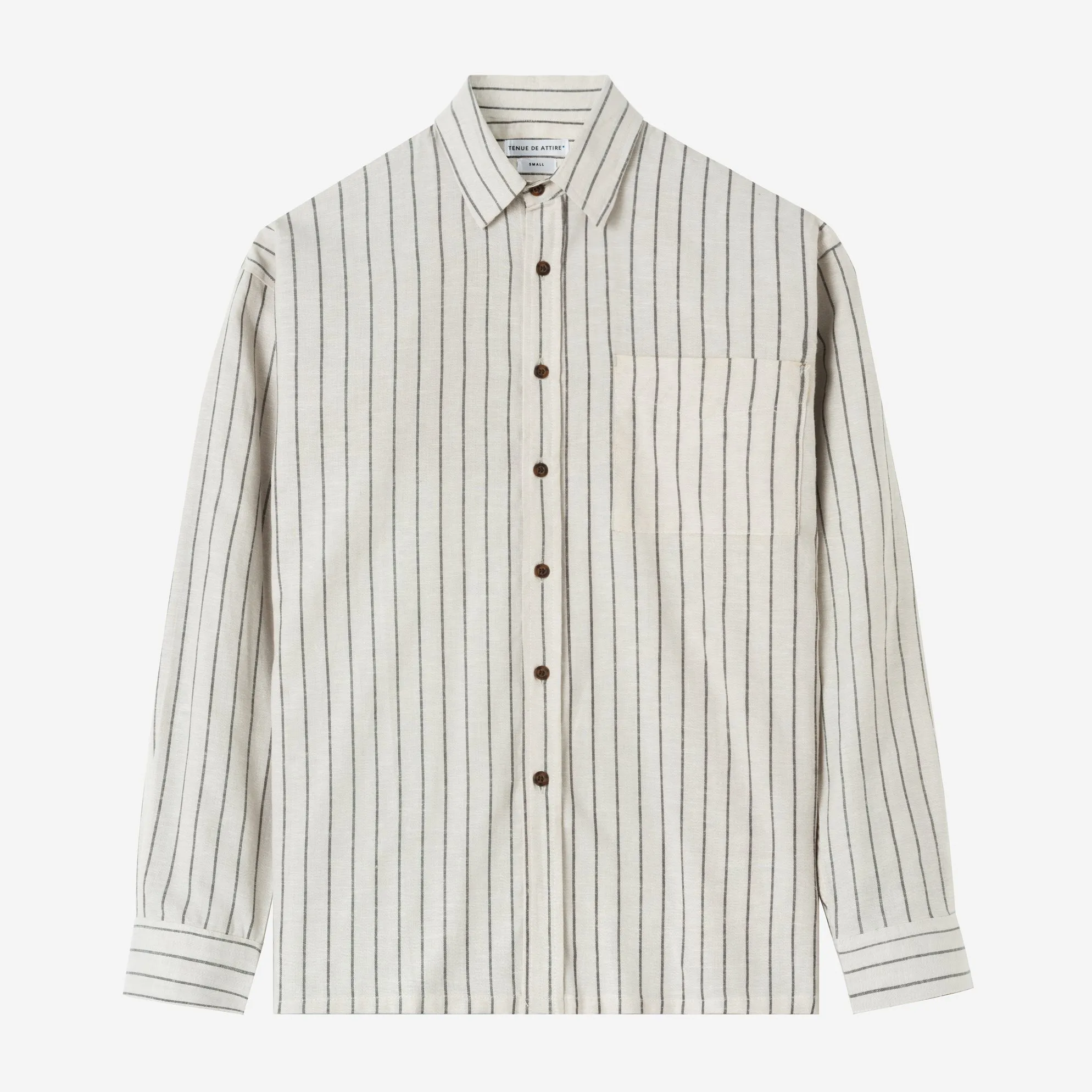 Sunny Vacation Long Sleeve Striped Shirt - Off-White Black