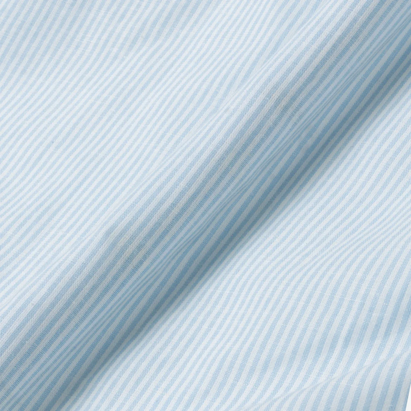 Sunny Vacation Long Sleeve Striped Shirt - Sky Blue White