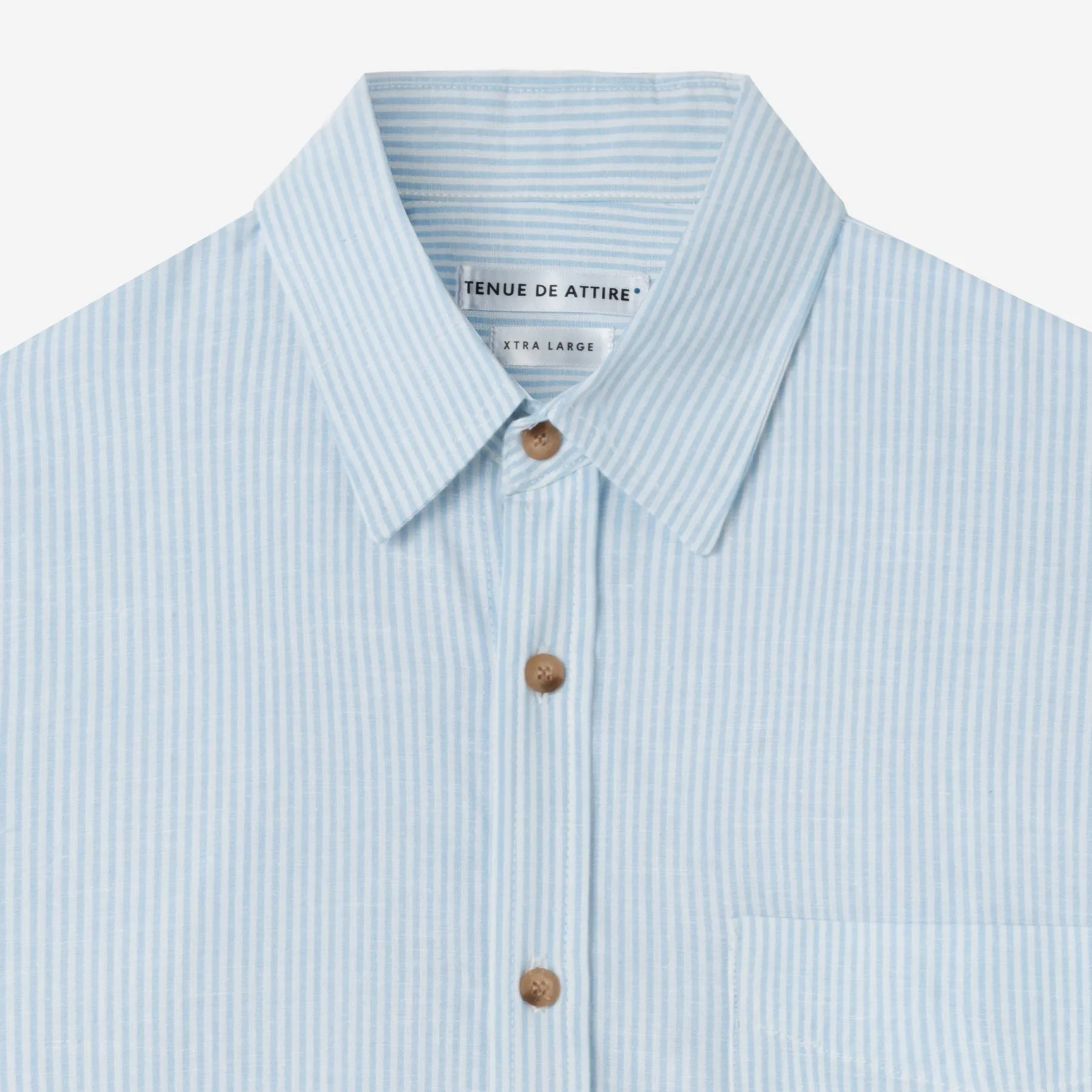 Sunny Vacation Long Sleeve Striped Shirt - Sky Blue White