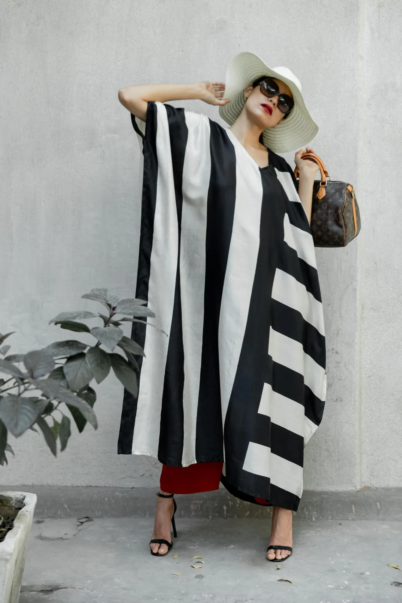 The 'Classic Stripes' Eri Peace Silk Kaftan