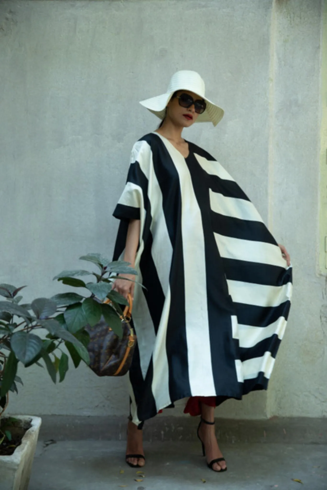 The 'Classic Stripes' Eri Peace Silk Kaftan