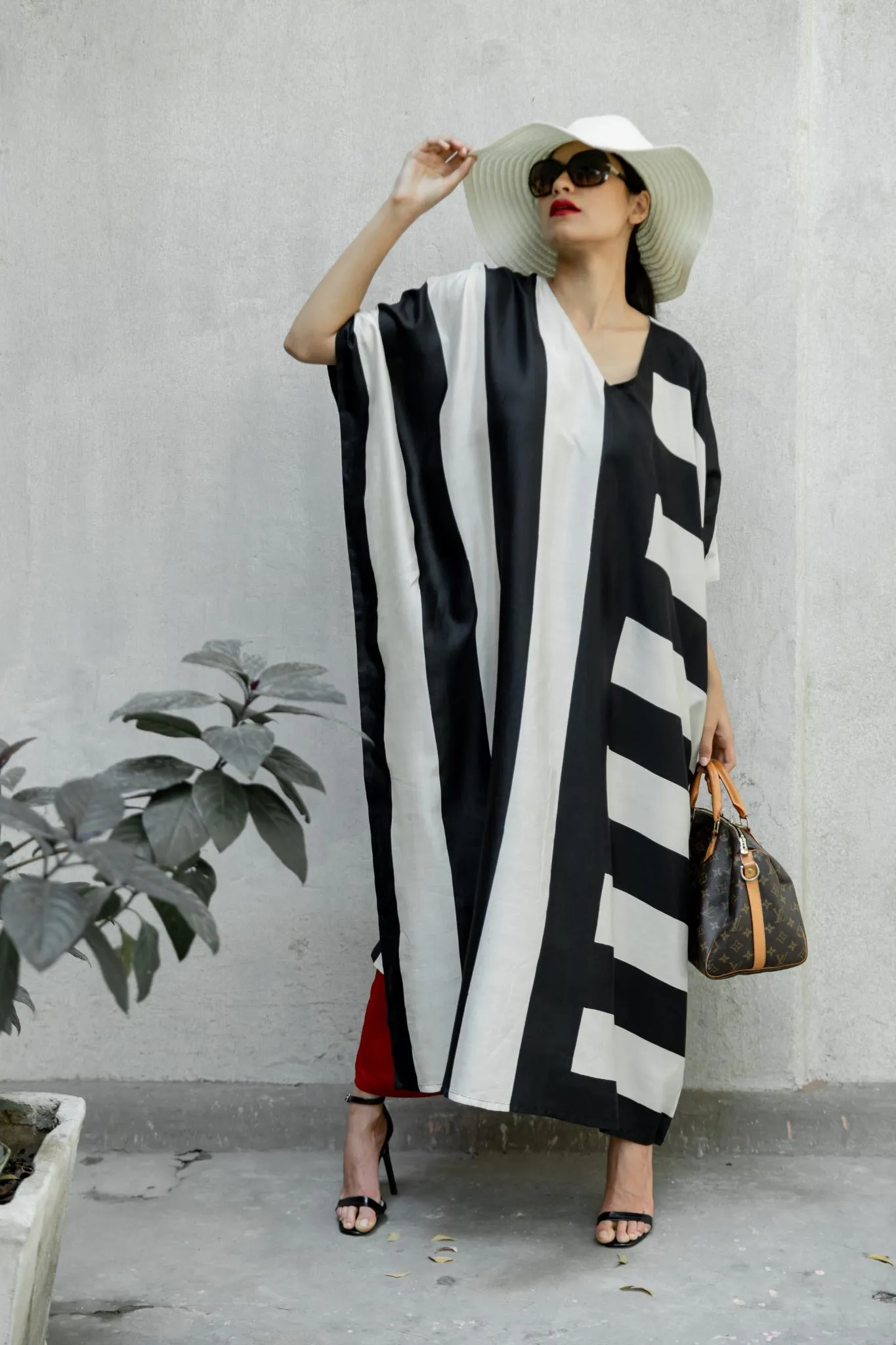 The 'Classic Stripes' Eri Peace Silk Kaftan