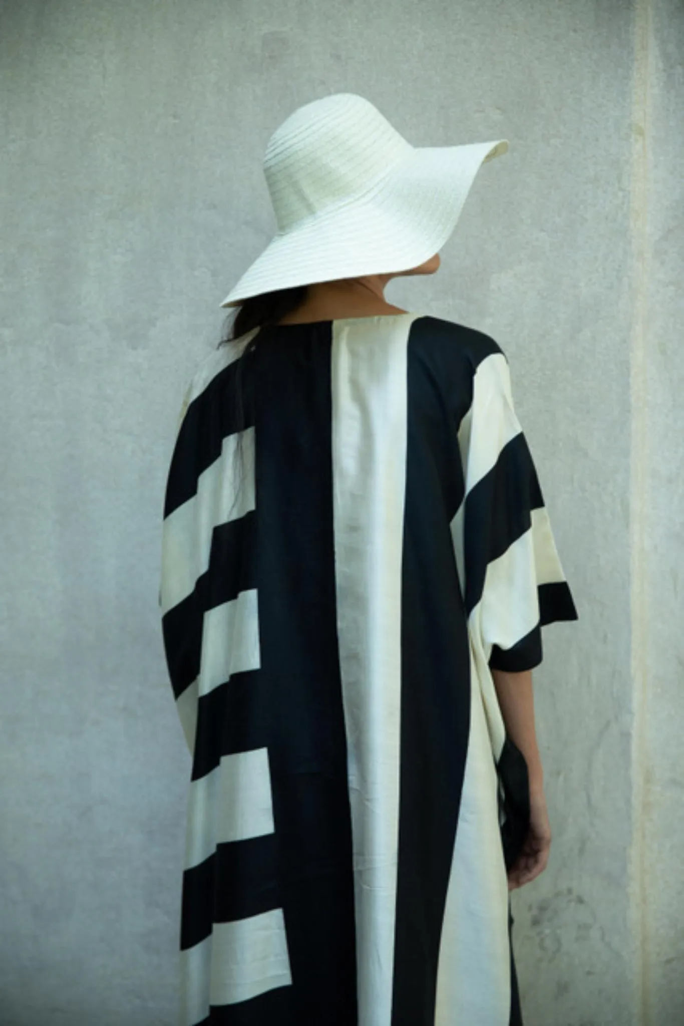 The 'Classic Stripes' Eri Peace Silk Kaftan