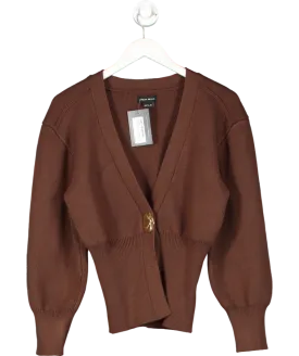 Urban Revivo Brown V Neck Knitted Cardigan UK 8